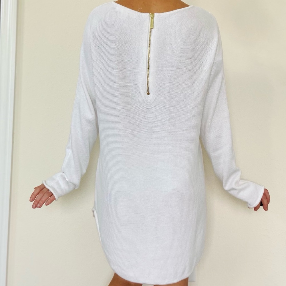 Michael Kors White Tunic Cotton Sweater - Picture 2 of 11